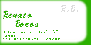 renato boros business card